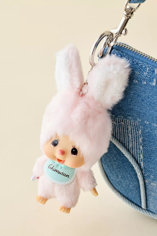 Monchhichi • Chimutan Pink Bunny Plush Keychain