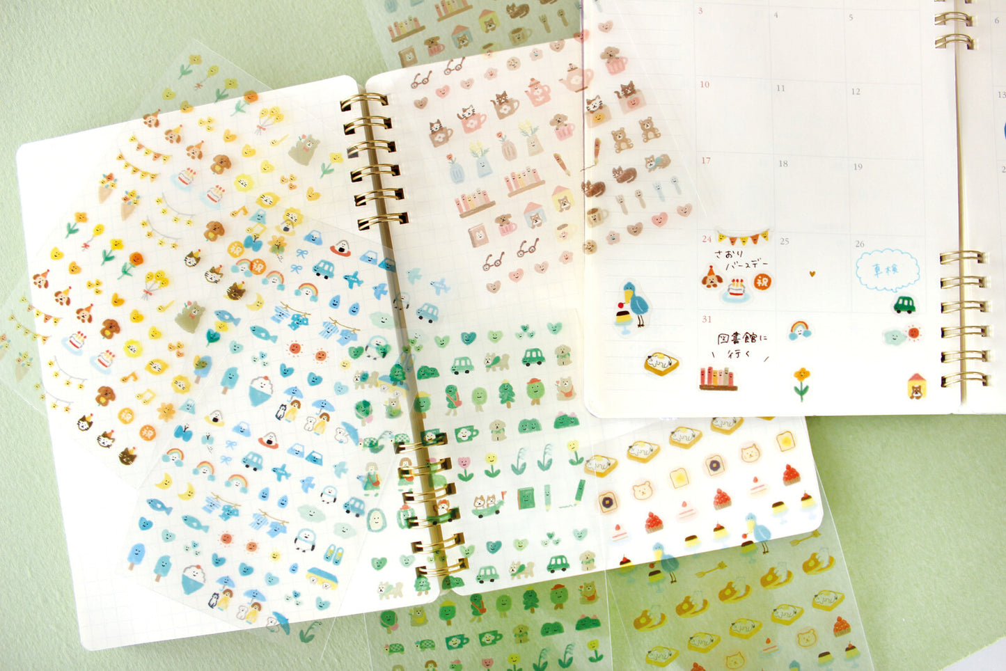 Color Themed Journal Planner Stickers, Imported Japan