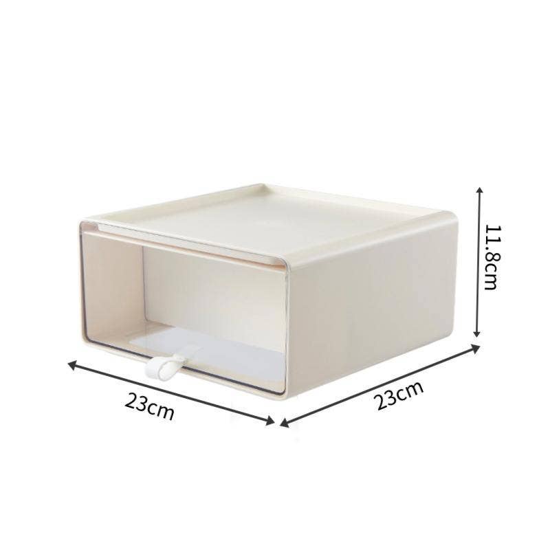 Pull-out Drawer Blind Box Toy Display Storage Box - Cream