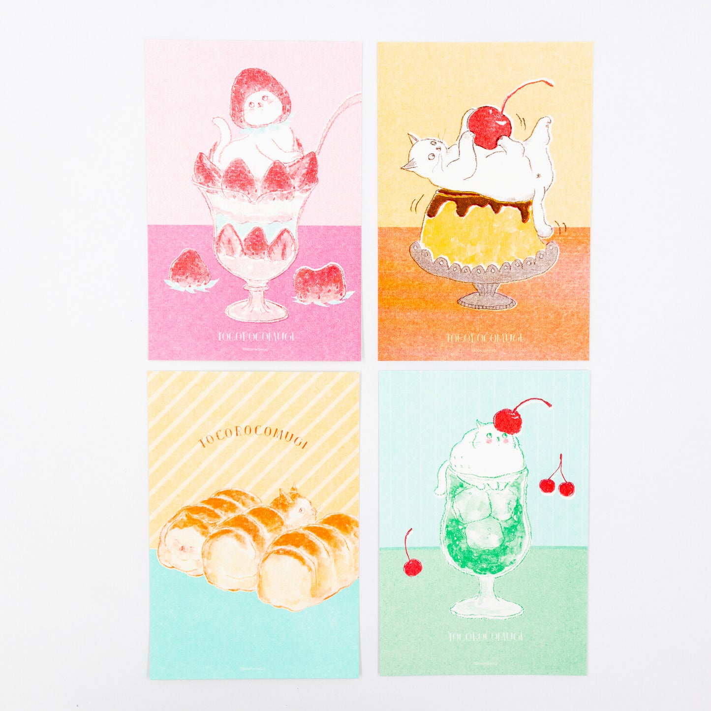 Kitties in the Pastry Shop Postcards, Imported Japan