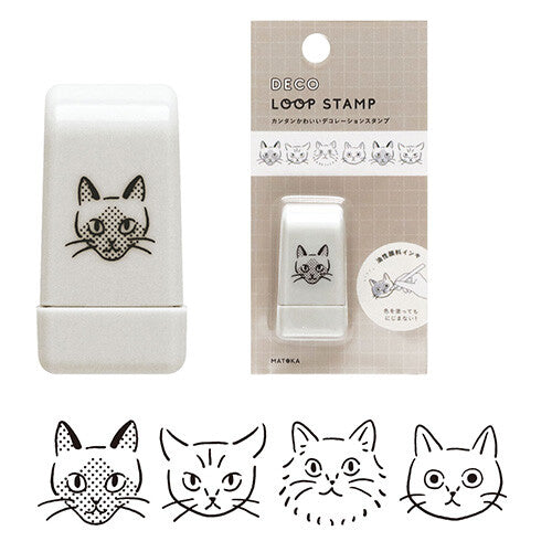 Deco • Lotsa Cats Loop Stamp, Imported Japan