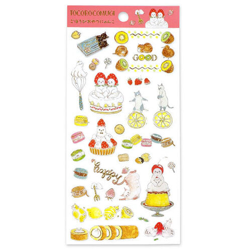 Schinako Moriyama • Bunnies Transparent Sticker Sheets, 4 Styles, Imported Japan