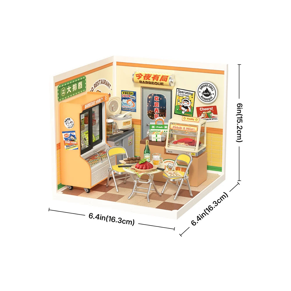 Rolife • Night Out Food Stall, DIY Book Nook Miniature Kit