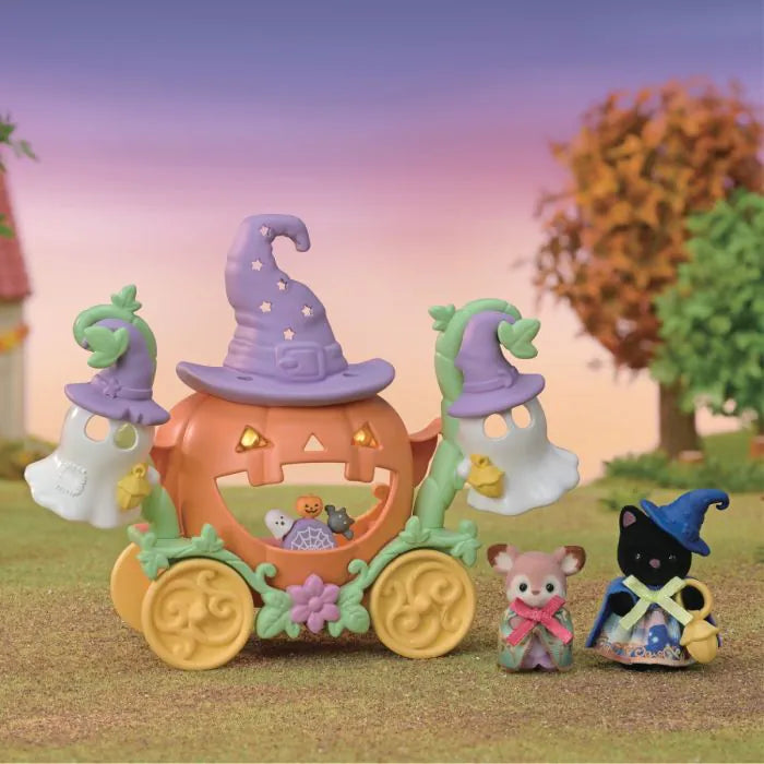Calico Critters • Sylvanian Families, Halloween Ghost and Pumpkin Carriage, Imported Japan