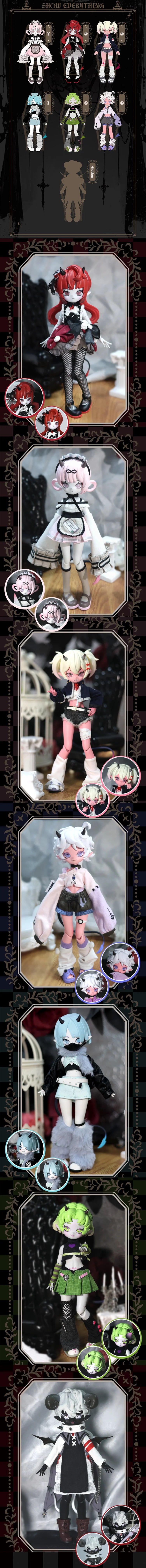 Cooze Devil Horns Series 1/8 BJD Action Figure Doll Series Blind Box