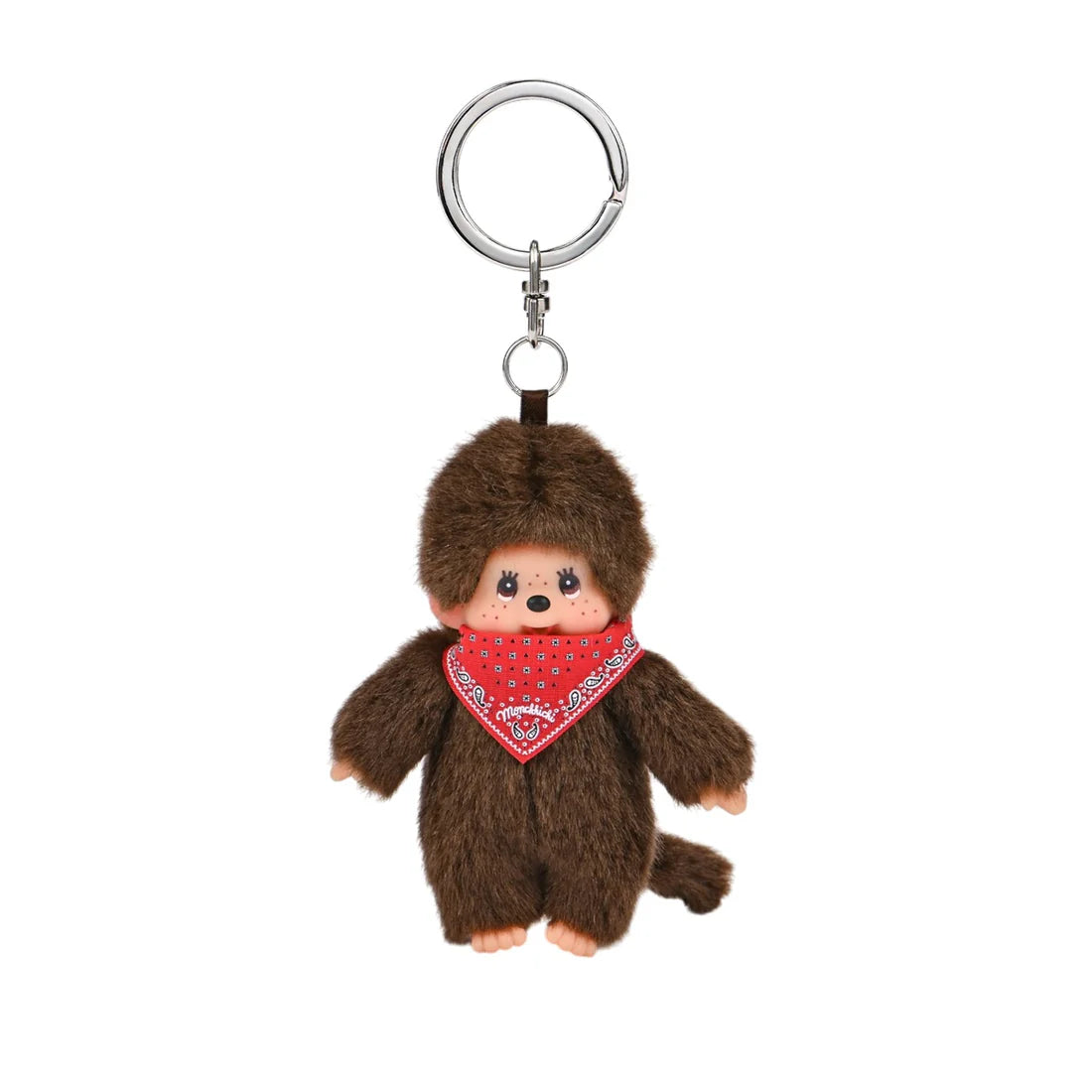 Monchhichi • Red Bandana Boy Plush Keychain