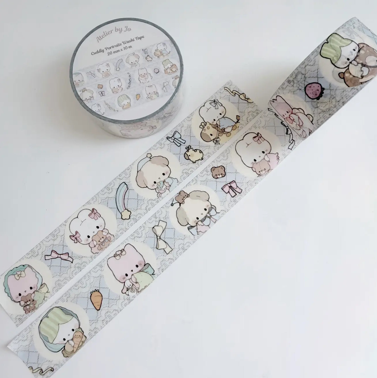 Atelier by Jo • Blue Vintage Cuddly Portraits, Washi Tape