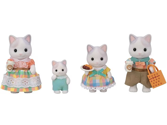 Calico Critters • Sylvanian Families, Latte Cat Family, Imported Japan