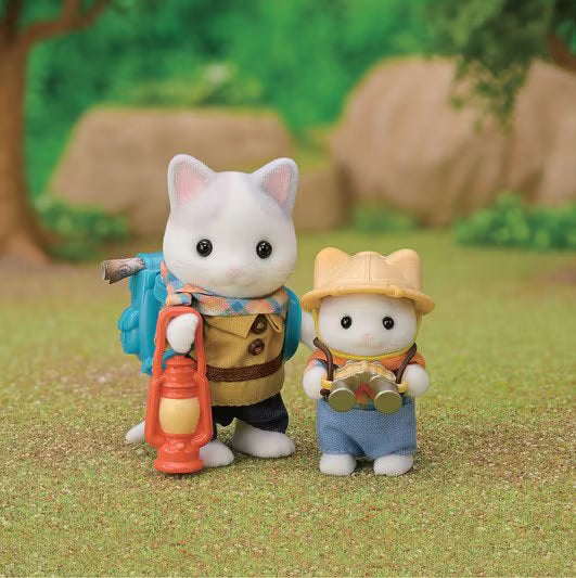 Calico Critters • Sylvanian Families, Latte Cat Siblings Exciting Exploration Set, Imported Japan
