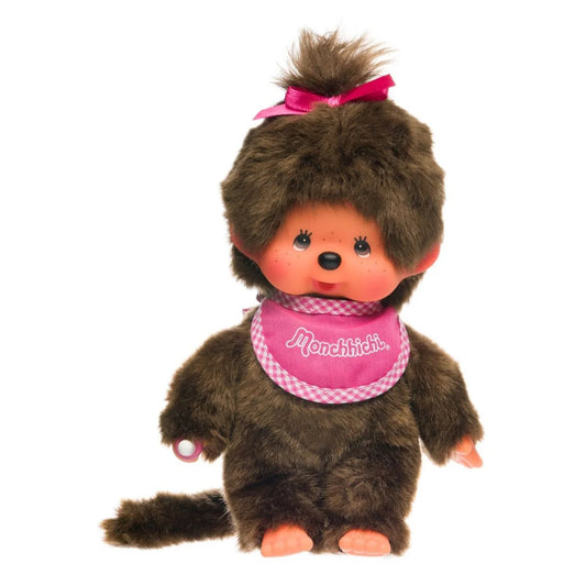 Monchhichi • Classic Girl Pink Bib Plush