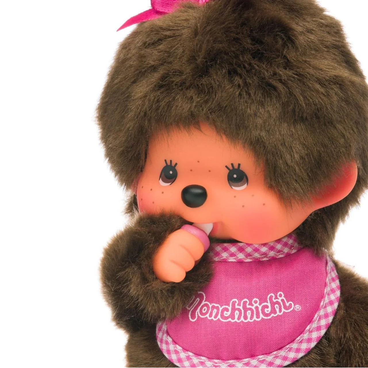 Monchhichi • Classic Girl Pink Bib Plush