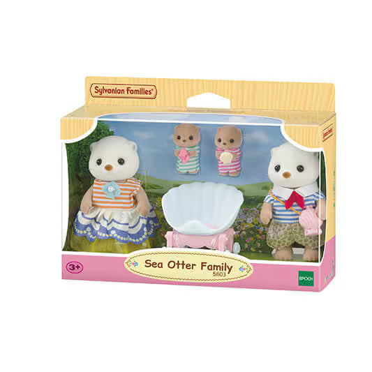 Calico Critters • Sylvanian Families, Sea Otter Family Set, Imported Japan