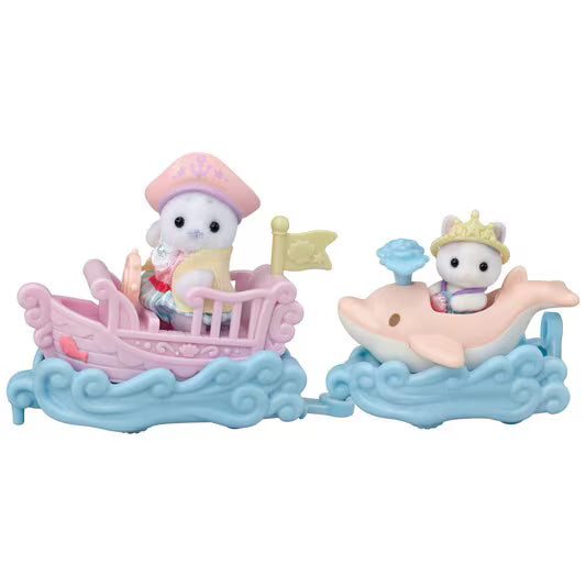 Calico Critters • Sylvanian Families, Amusement Park Ride - Boat & Dolphin Set, Imported Japan