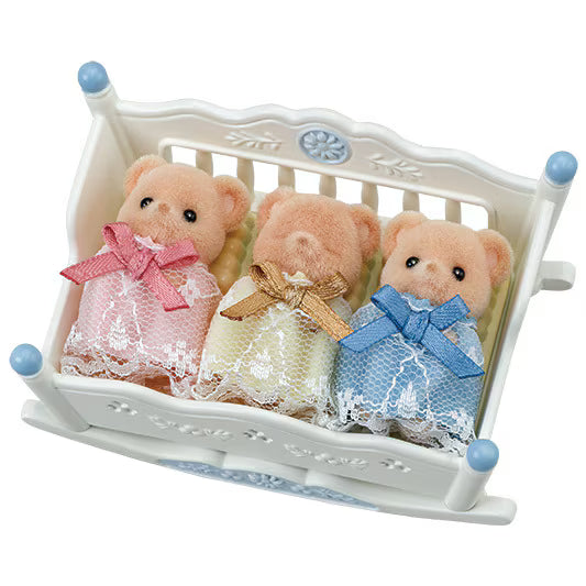 Calico Critters • Sylvanian Families, Biscuit Bear Sleepy Triplets, Imported Japan