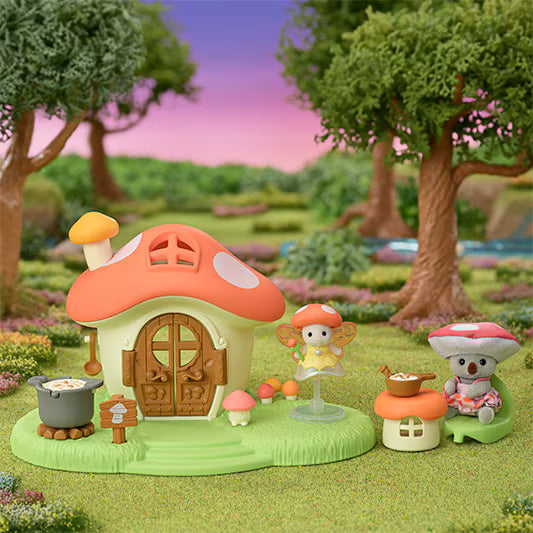 Calico Critters • Sylvanian Families, Fairy Mushroom House Set, Imported Japan
