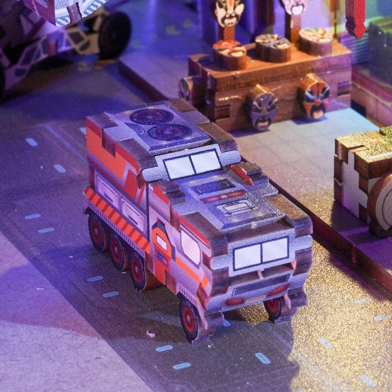 Hands Craft • Cyber City with Dust Cover, DIY Book Nook Miniature Kit