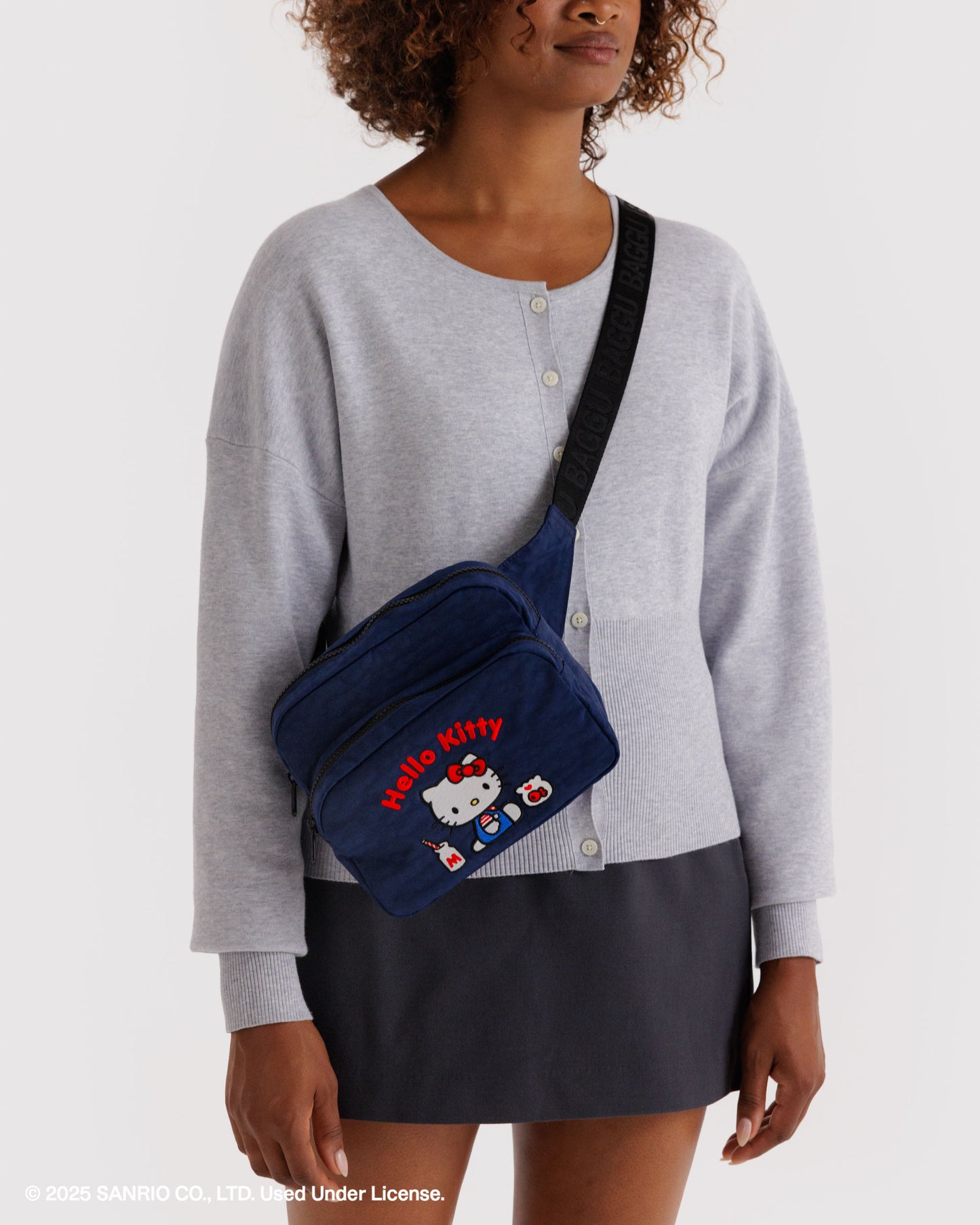 Baggu X Sanrio • Fannypack, Embroidered Hello Kitty Milkshake