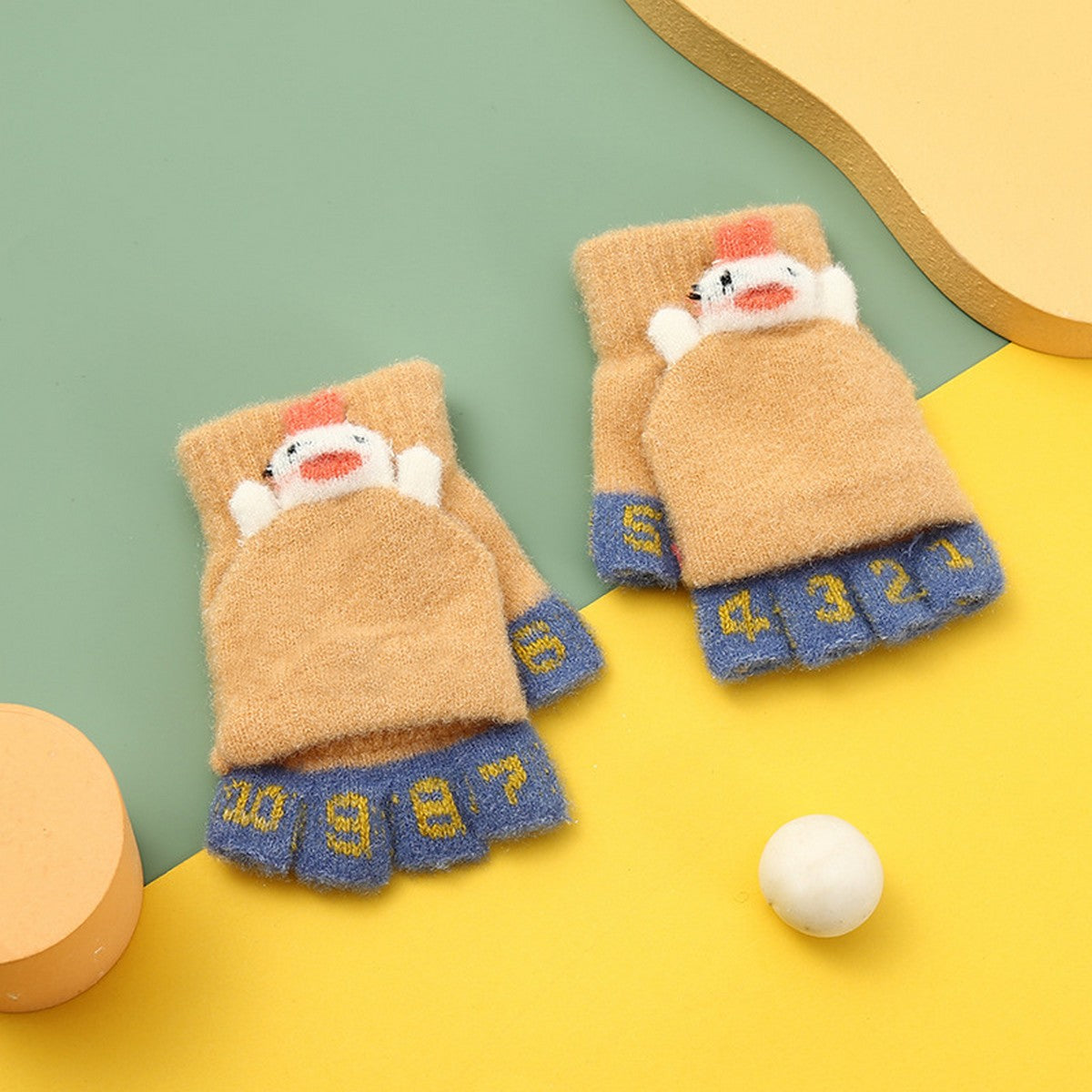 Ducky Children’s Half-Finger Ski-Gloves Winter