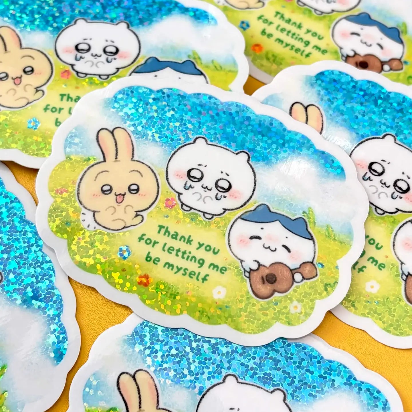 Ghostiekid • Glitter Hamster Friendship Love Vinyl Sticker