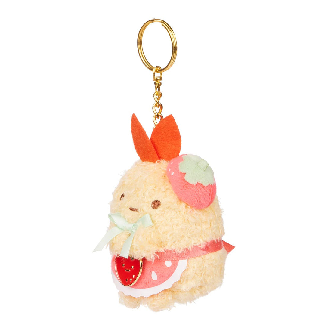 Sumikkogurashi •  Ebifurai, Strawberry Series Plush Keychain
