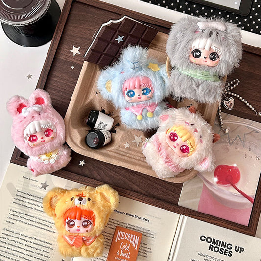 Sanmi • Rabbit’s Little Baby Hand in Hand Series Plush Keychain Blind Box