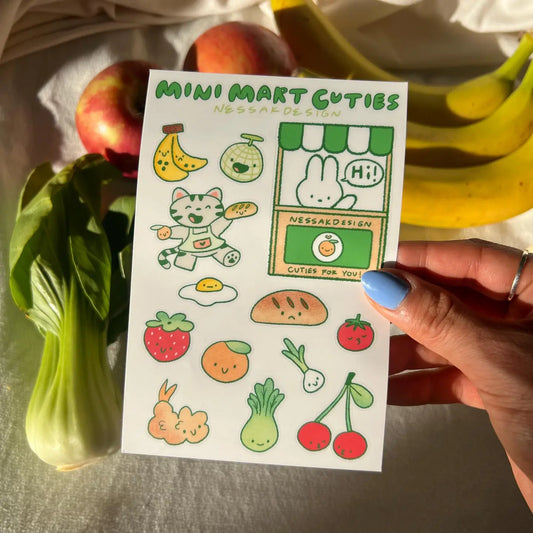 Nessakdesign • Mini Mart Cuties Sticker Sheet