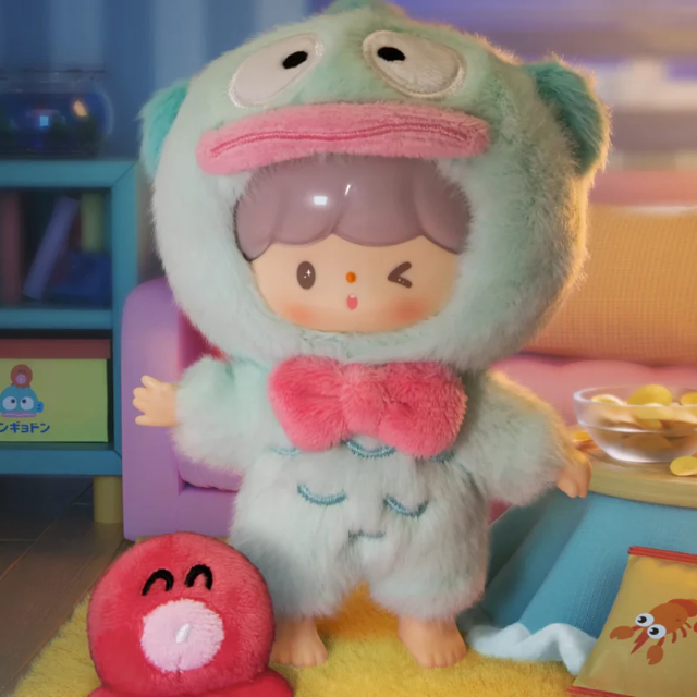 Zzoton X Sanrio • Love League Buddies Plush Keychain Blind Box Series, UNBOXED, Hello Kitty