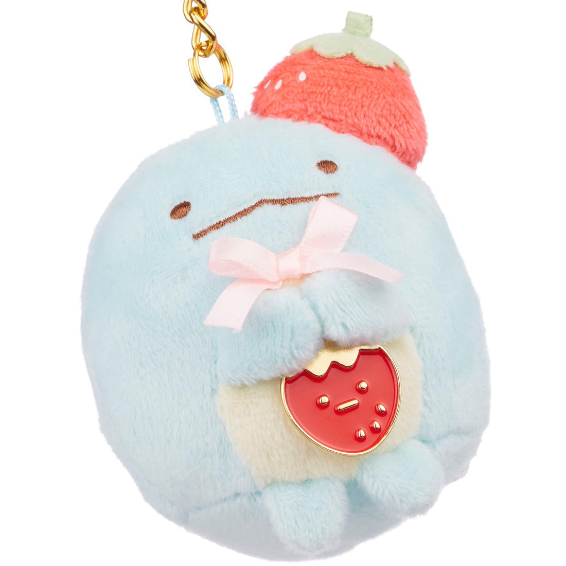 Sumikkogurashi • Tokage, Strawberry Series Plush Keychain