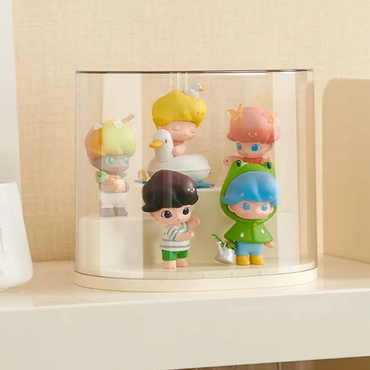 Oval Cylinder Blind Box Toy Display Case (For approx. 5 Figures)