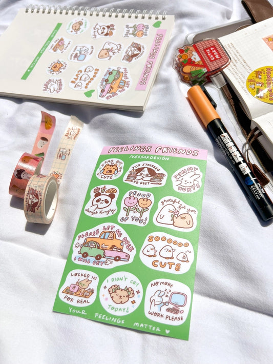 Nessakdesign • Feeling Friends Sticker Sheet