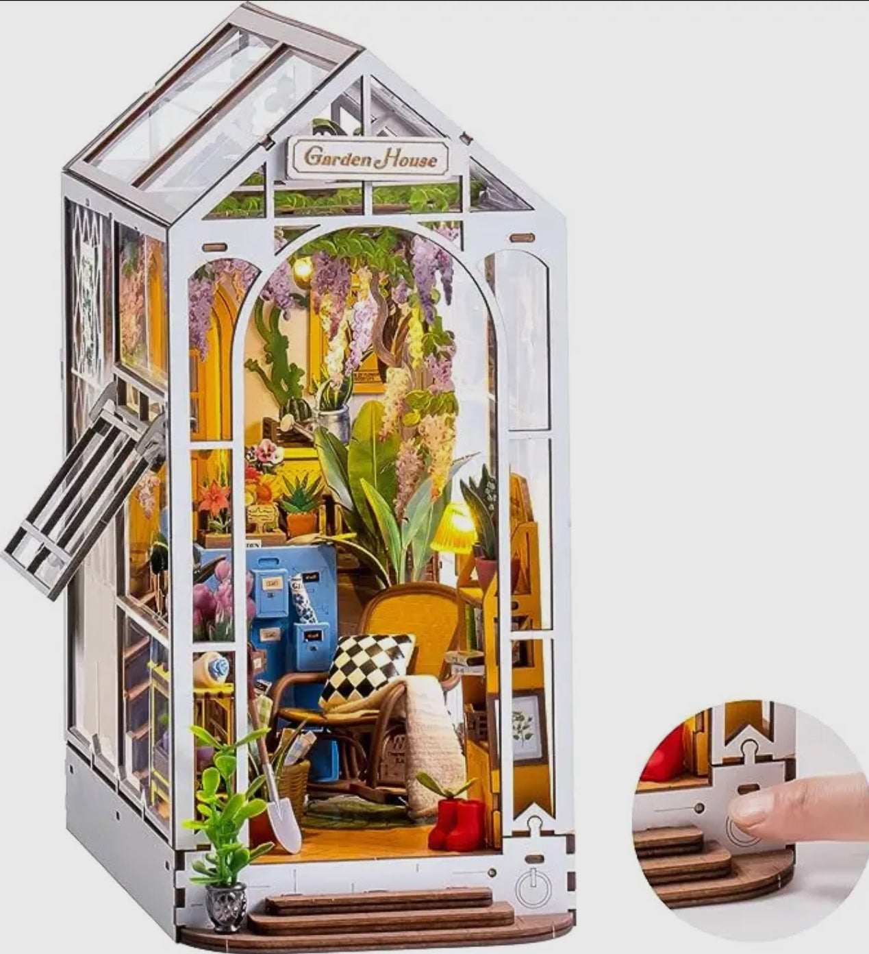 House Garden Book Nook DIY Miniature Kit