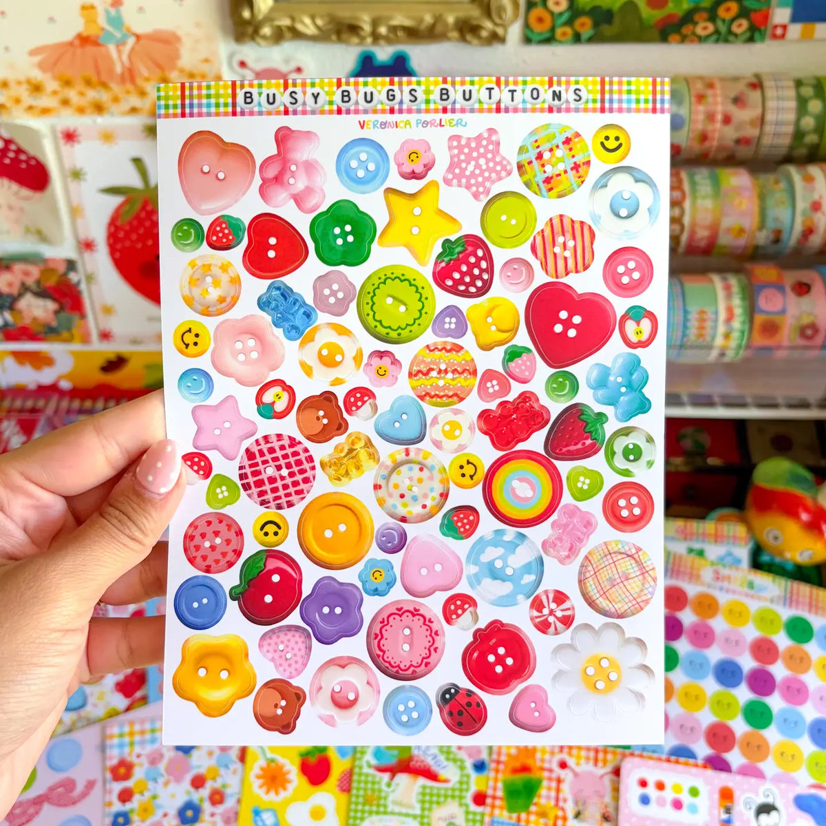 Veronica Porlier • Busy Bug's BIG Button Sticker Sheet