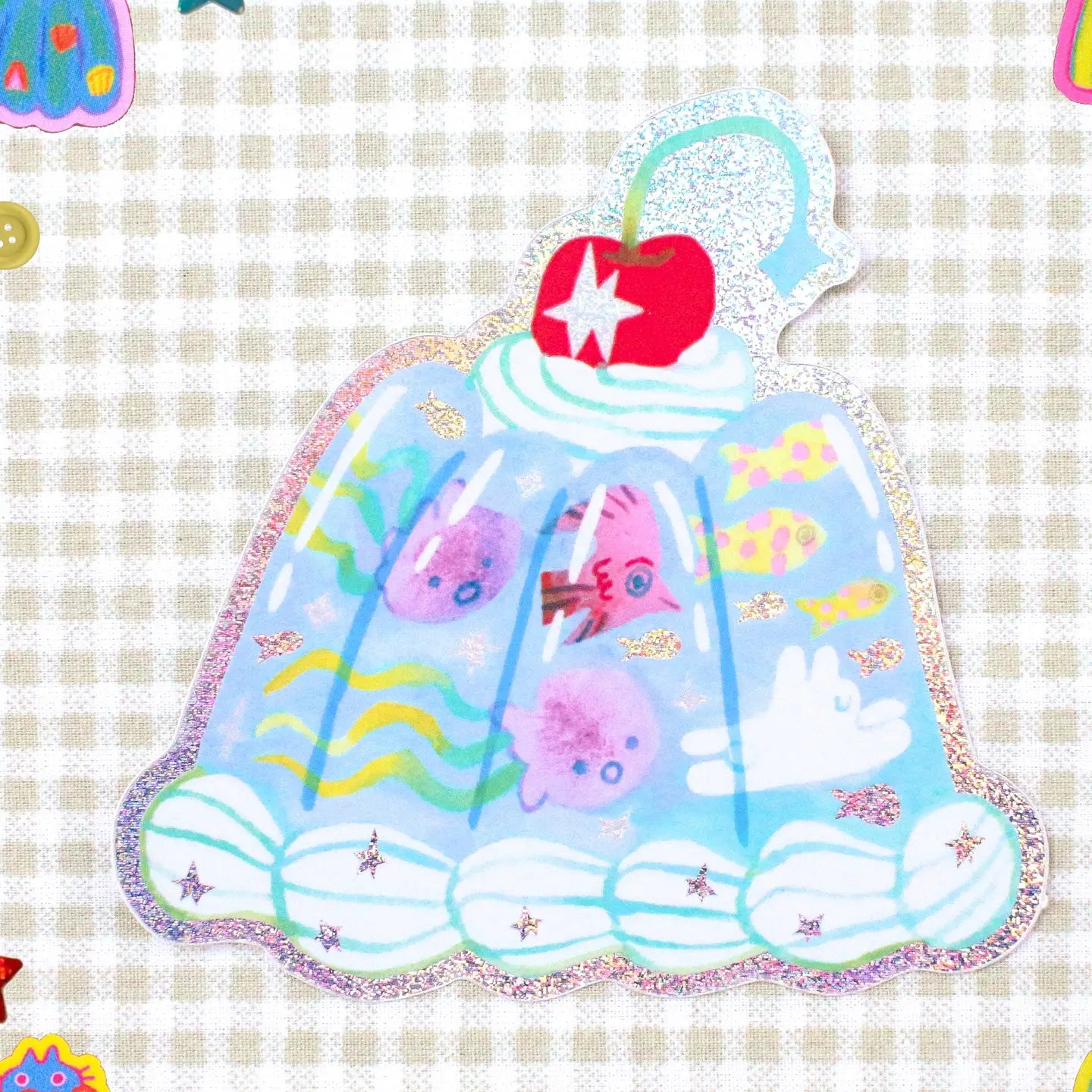 Odd Rabbits • Ocean Jelly Glitter Vinyl Sticker