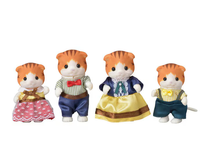 Calico Critters • Sylvanian Families, Maple Cat Family, Imported Japan