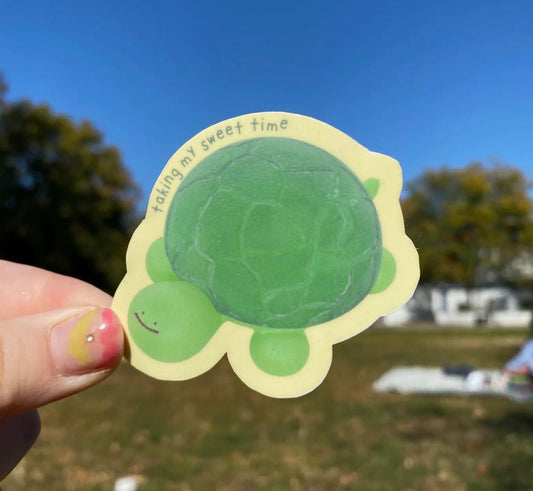 Megoogs Draws • “Taking My Sweet Time” Turtle Sticker