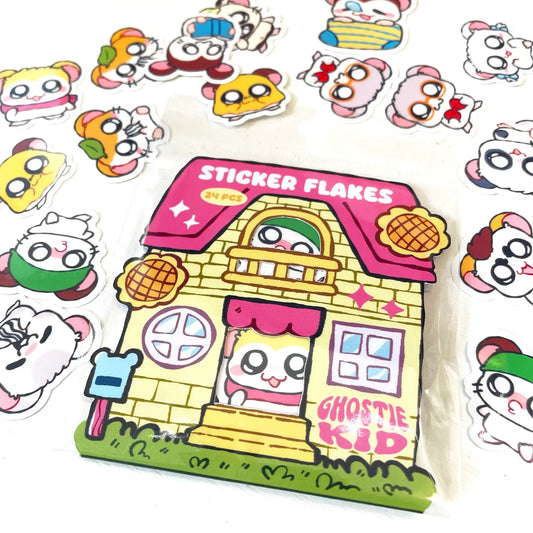 Ghostiekid • Hamtaro Sticker Flakes Vinyl Sticker pack