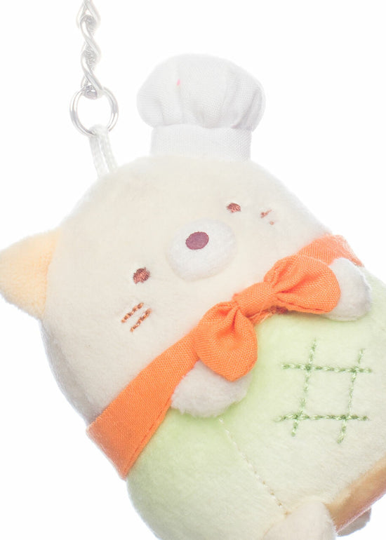 Sumikkogurashi • Neko Melon Bread Baker Plush Keychain