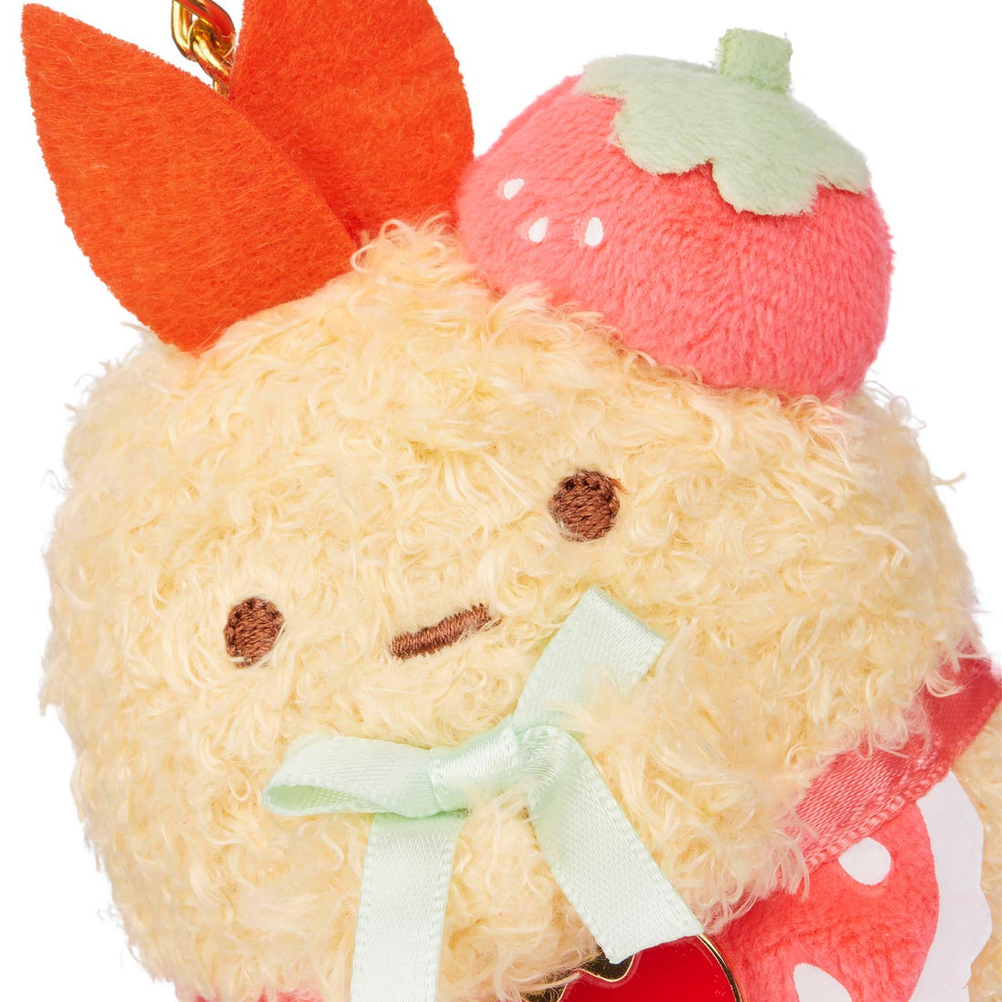 Sumikkogurashi •  Ebifurai, Strawberry Series Plush Keychain
