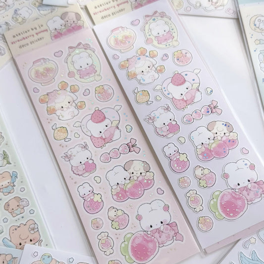 Atelier by Jo • Strawberry Gummy Deco Sticker Sheet