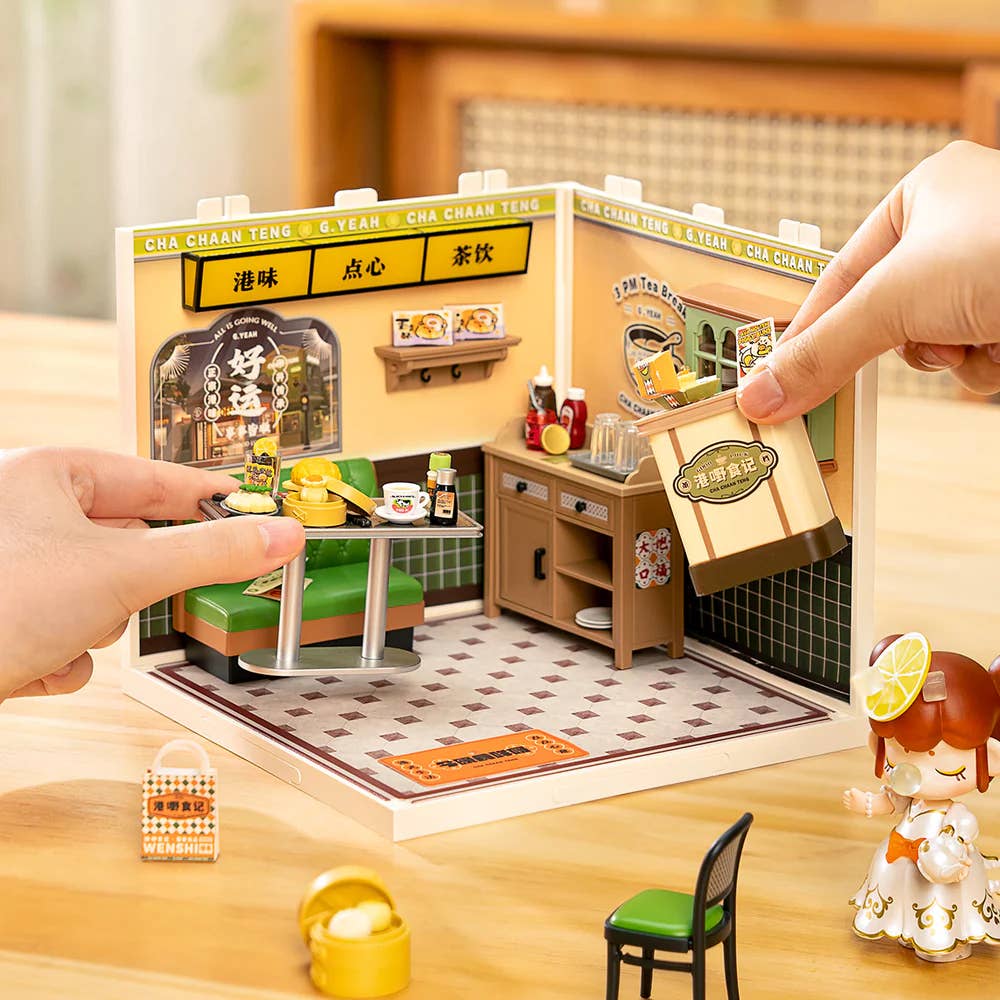 Rolife • Hong Kong Bites Cafe, DIY Book Nook Miniature Kit