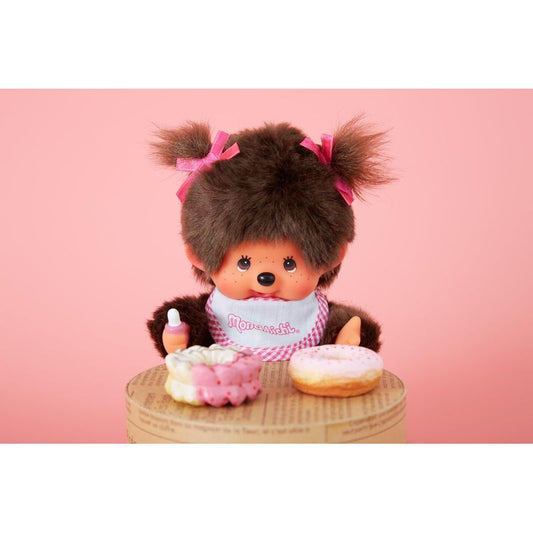 Monchhichi • Classic Girl White Bib Plush