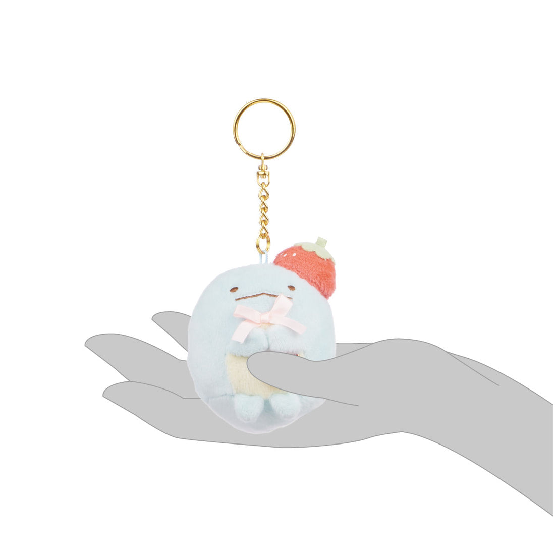 Sumikkogurashi • Tokage, Strawberry Series Plush Keychain