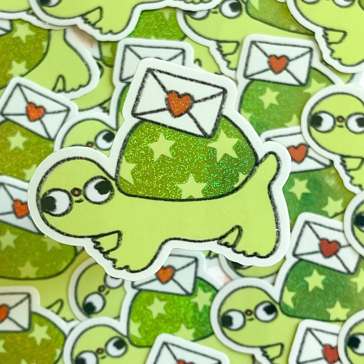 Clunky Picnic • Letter Carrier Turtle Vinyl Sticker