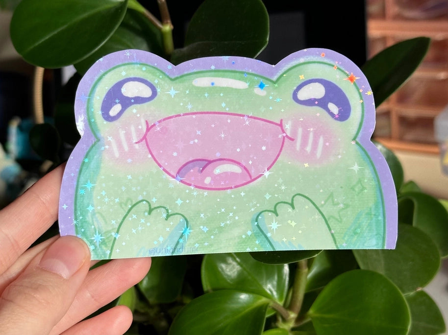 Uni & Umi • Froggo Window Peeker Sticker