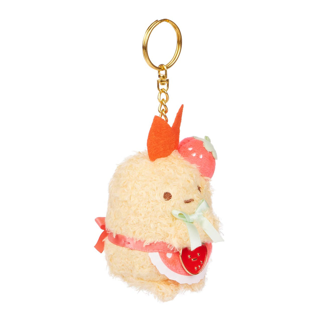 Sumikkogurashi •  Ebifurai, Strawberry Series Plush Keychain