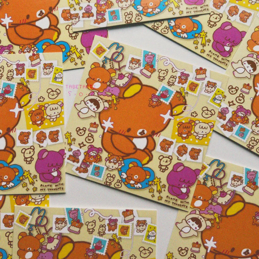 Tabetaaii • Rilakkuma Bear Collage 5" x 5" Print