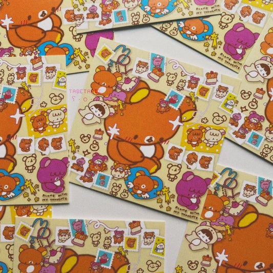 Tabetaaii • Rilakkuma Bear Collage 5" x 5" Print