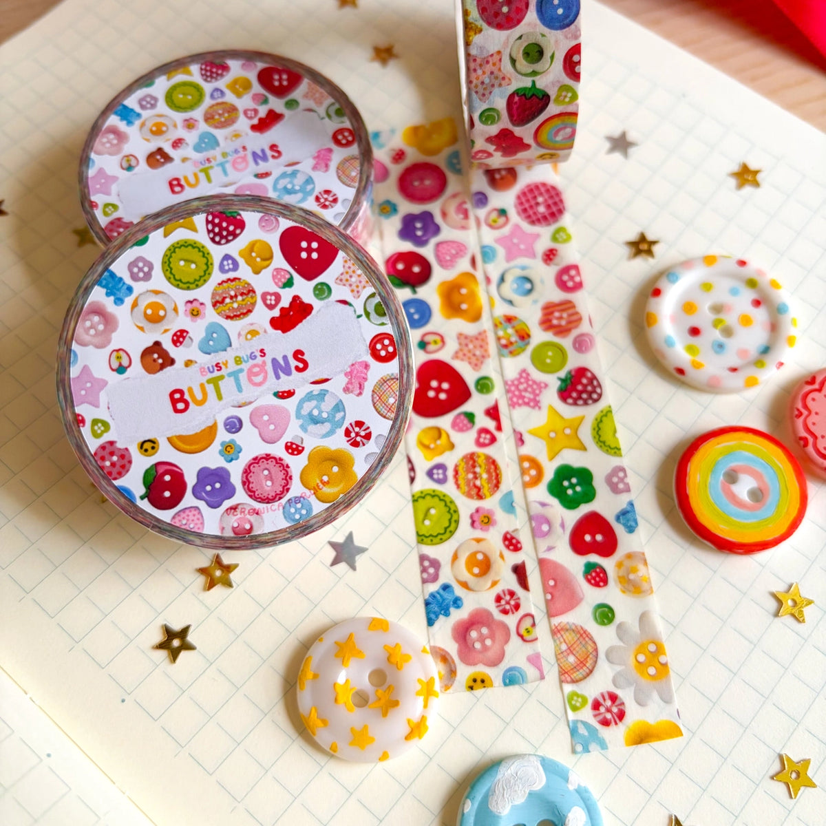 Veronica Porlier • Busy Bug's Button Washi Tape