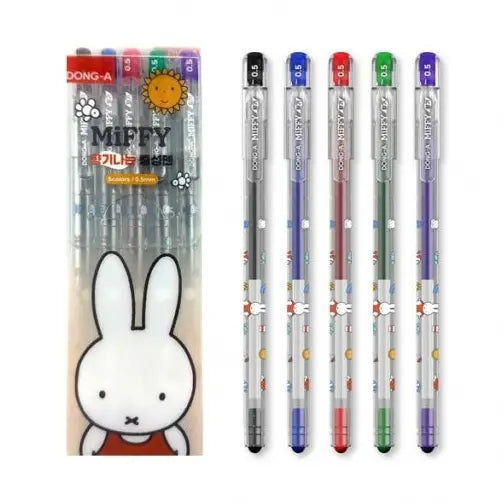 Miffy • Scented Gel Pens 5 Colors 0.5mm Set, Imported S Korea