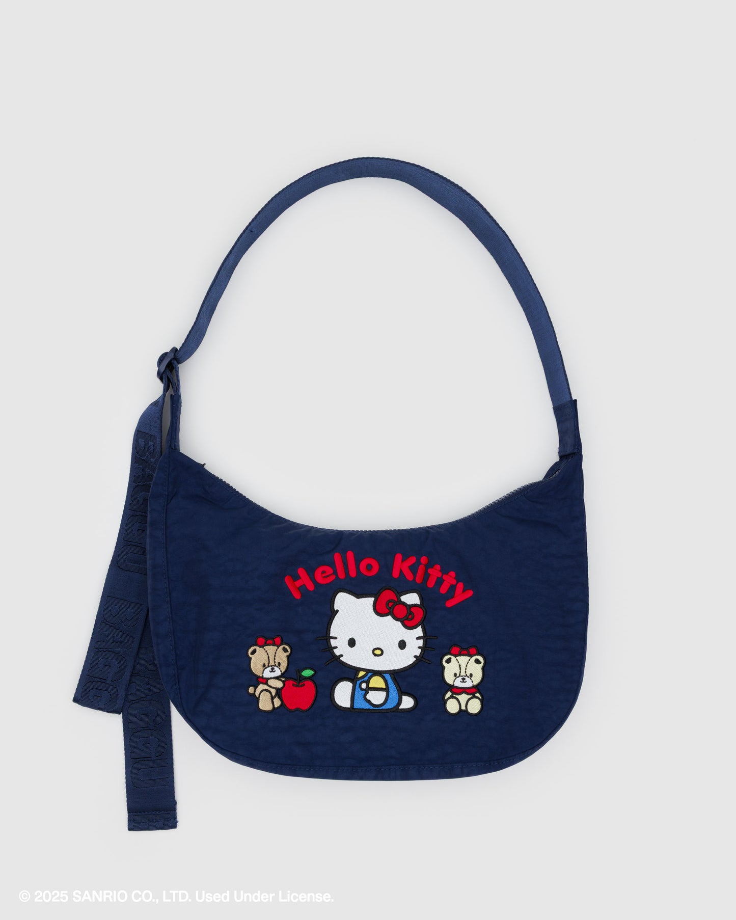 Baggu X Sanrio • Crescent Bag, Medium, Hello Kitty Embroidered